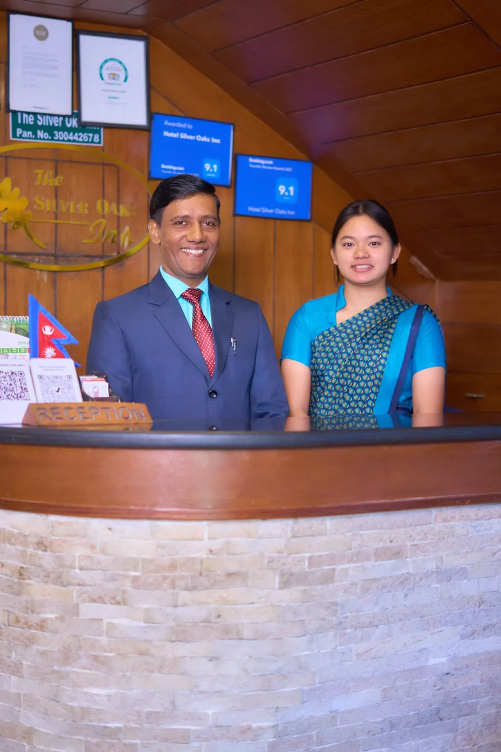 Our front desk team ready to help at reception
